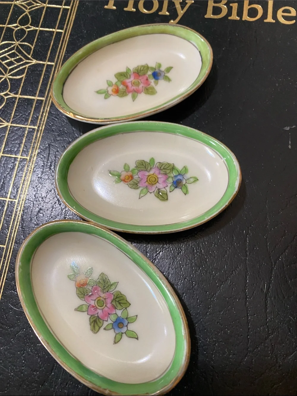 Noritake Roseara vintage porcelain salt dips